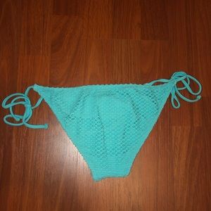 Volcom bikini bottom teal net mesh